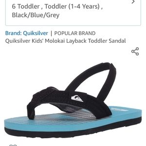 Quicksilver Toddler Size 6 Sandals